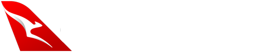 Qantas logo in white